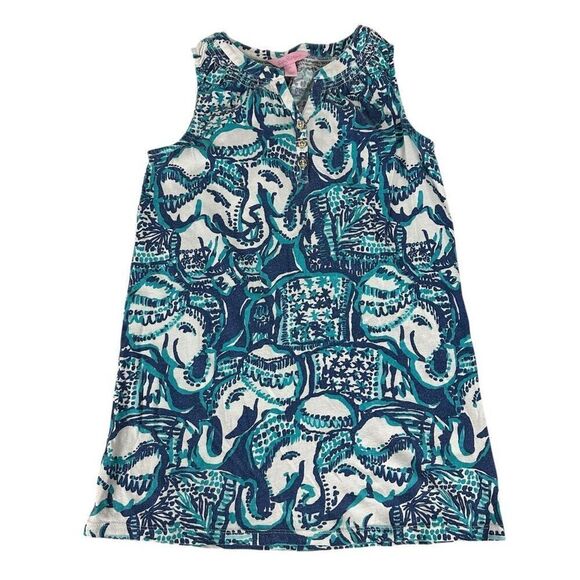 Lilly Pulitzer Girl’s Essie Dress Keep on Trunkin size Medium - Picture 1 of 6